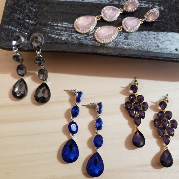 Crystal,Rhinestone Boutique Drop Down Dangle Earrings 4 Styles to Choose From - Picture 6 of 6